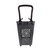Panier de courses roulant portable de haute qualité en nid d'abeille pour supermarché