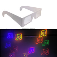 Lunettes de diffraction en papier spirale Lunettes de diffraction 3D arc-en-ciel Lunettes en papier 3d