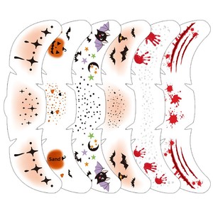 3 pegatinas de tatuajes faciales con purpurina de Halloween para mujeres y niños, bonitos tatuajes faciales temporales dorados con forma de estrella, resistentes al agua - Product Image 5