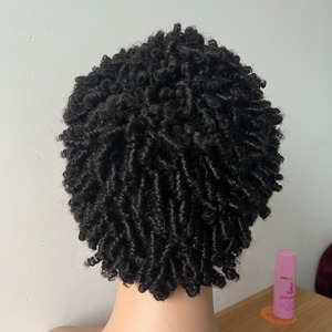 Parrucche Glueless Premium Nere Afro Ricci 13x4 con Frontale in Pizzo da Orecchio a Orecchio, in <span class=keywords><strong>Capelli</strong></span> Umani Remy, Taglio Corto da 6 Pollici per Donna - Product Image 3