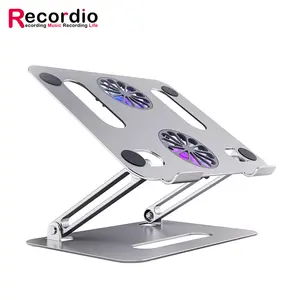 <span class=keywords><strong>Support</strong></span> de refroidissement pour <span class=keywords><strong>ordinateur</strong></span> <span class=keywords><strong>portable</strong></span> GAZ-MP03 2021 en alliage d'aluminium ergonomique réglable en hauteur, pliable, avec ventilateur de refroidissement pour <span class=keywords><strong>gamer</strong></span> - Product Image 1