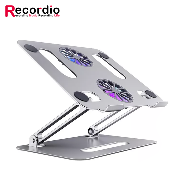 GAZ-MP03 2021 Aluminum Alloy Ergonomic Sit-to-Stand Adjustable Height Laptop Cooler Gamer Stand Foldable Cooling Fan