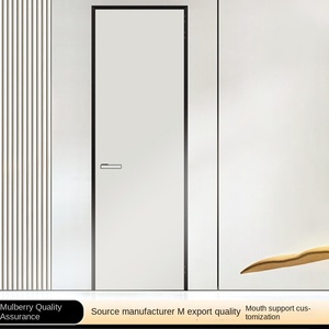 Porte intérieure en bois à battants pour chambre à coucher, personnalisée, insonorisée, avec écran en fibre de verre pour salle de bain, cuisine, porte décorative sans peinture - Product Image 5