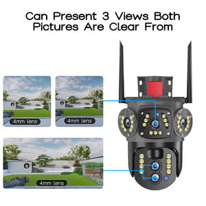 Ống kính kép 2 ống kính 3 màn hình Zoom quang học 10x <span class=keywords><strong>Camera</strong></span> mạng năng lượng mặt trời 4G Thẻ Sim Hệ thống an ninh CCTV IP <span class=keywords><strong>Camera</strong></span> - Product Image 6