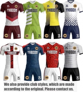 Custom Professionele Oranje Uniformen Kinderen Klassiek Geel Blauw T-Shirt Set Voor Usa Training Voetbalshirt Leeg Aanpasbaar - Product Image 3