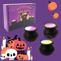 Tablettes de couleur pour le bain personnalisées bombe de bain pour Halloween pot magique de sorcière de poudre de bain colorée bombes de bain pour enfants