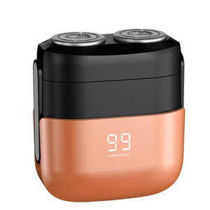 เครื่องโกนหนวดแบบพกพา ใบมีดคู่ กันน้ำ IPX7 แบตเตอรี่ Li-Ion ใช้งานได้ 90 นาที สำหรับโกนหนวดและขนตามร่างกาย ใช้กลางแจ้งได้ - Product Image 1