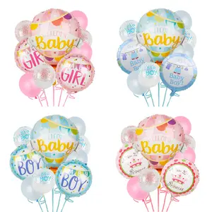 Welkom Baby Opblaasbare Heteluchtjongen Meisje Baby Gender Onthullen Folie Ballon Happy Baby Shower Ballonnen