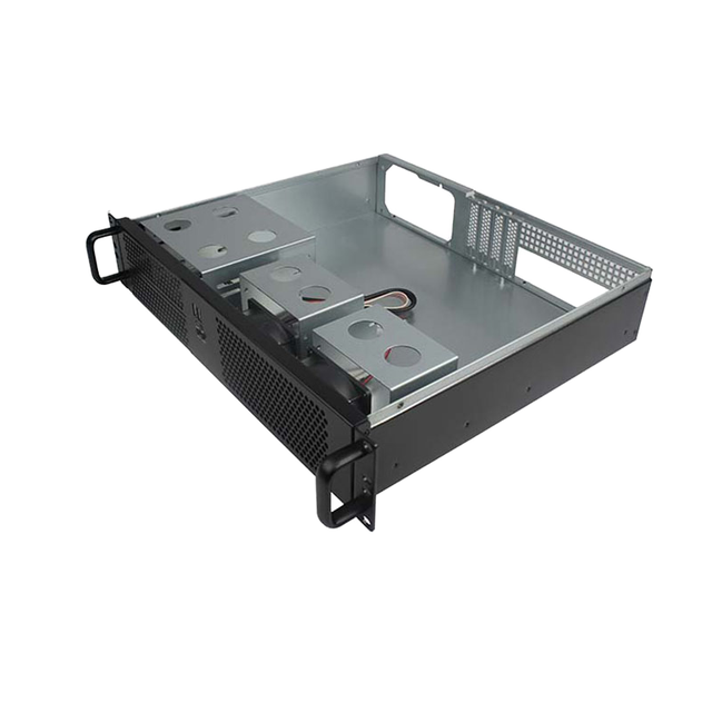 High Quality 2U 19 Inch Mini PC ITX Case Black Mesh Front High-Speed Horizontal Style Server Application Stock Fan
