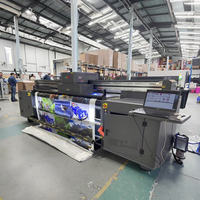 Imprimante hybride grand format de haute qualité 3,2 m Impression grand format double I3200 Machine UV rouleau à rouleau pour matériaux publicitaires extérieurs