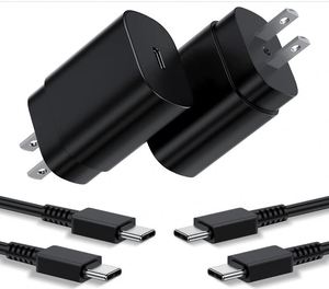 <b>Type</b> <b>C</b> Charger 2 Pack 25W PD <b>USB</b> Wall Charger Super Fast <b>Charging</b> Block 6ft Android Phone <b>Cable</b> for Samsung Galaxy - Product Image 1