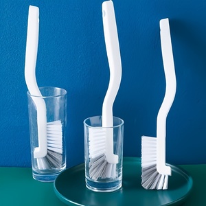 Poils rigides bouteille salle de bain brosses à récurer évier à Angle droit ménage Pot Pan bord coins brosse à vaisselle cuisine brosse de nettoyage - Product Image 1