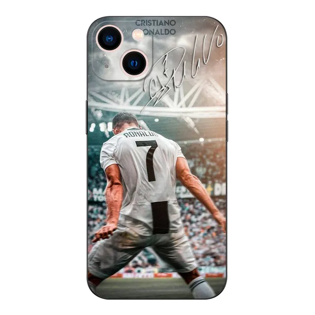 Özel R-Ronaldo futbol TPU silikon kapak iPhone 11/12/13/14/15 Pro Max UV baskı cep cep telefonu süblimasyon durumda