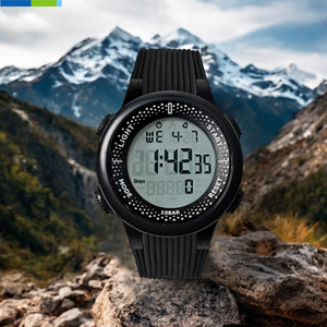 <span class=keywords><strong>LCD</strong></span> hiển thị Chronograph kỹ thuật số tự động ngày thể thao dừng Xem với cao su dây đeo cổ tay không thấm nước hoàn chỉnh lịch ngày - Product Image 3