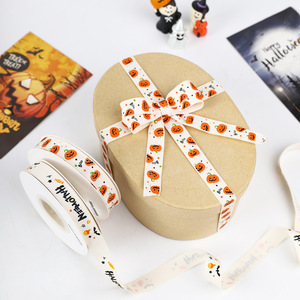 Halloween Printed Ribbon Cotton 15mm Reusable Decoration Indoor Use - Product Image 3