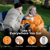 Couverture de camping personnalisée en gros avec logo et couleur sur mesure, couette de camping ultralégère et gonflable en nylon imperméable, couverture de camping portable