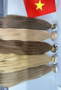 Ruban vierge personnalisé dans les extensions de cheveux 100% cheveux humains extensions de cheveux humains à double tirage naturel ondulé droit - Product Image 4