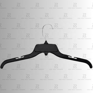 Móc treo nhựa màu đen 484 <span class=keywords><strong>17</strong></span> inch với móc kim loại xoay rãnh đơn cho áo khoác hoặc áo khoác treo tường vật liệu PP - Product Image 3