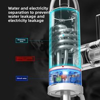 Robinet d'eau chaude électrique instantané à grand écran, en acier inoxydable, à température constante, pour cuisine domestique, à conversion de fréquence