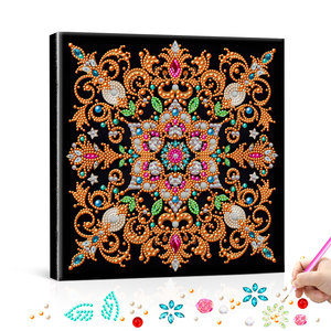LS Framed 5D DIY Pearl Painting Kit Partial <strong>Dot</strong> Canvas Diamond Painting DIY <strong>Mandala</strong> Handmade Craft Home Decoration - Product Image 1