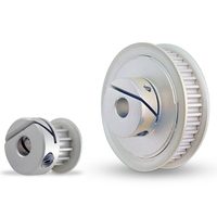 Poulie de distribution en acier inoxydable et aluminium léger AF 40-120T, alésage 3-15 mm, largeur de courroie 6-30 mm pour entraînement par courroie d'imprimante 3D