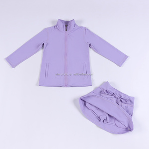 <span class=keywords><strong>Conjunto</strong></span> de Yoga para Niñas, <span class=keywords><strong>Chaqueta</strong></span> con <span class=keywords><strong>Falda</strong></span> de Mariposa, Pantalones Cortos Integrados, Impresión de Logotipo, Selección de Colores, Ropa Deportiva para Niñas - Product Image 2
