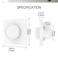 Interruptor de Atenuación Inteligente LangYeao ZIGBEE Mesh, Control Táctil Giratorio, Atenuación TRIAC, Estándar Europeo Tipo 86, Compatible con Tuya, Alexa y Google Home