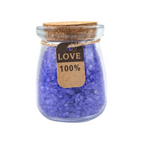 Sel de Bain Nourrissant en Gros pour le Corps, 110g, Cristaux Minéraux de l'Himalaya, Sel Marin Granulaire en Bouteille