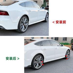 Audi A7 S7 C7 Sline Side Skirts ABS Piano Black Carbon Fiber Texture 2011-2017 Wheel Arch Trim - Product Image 4