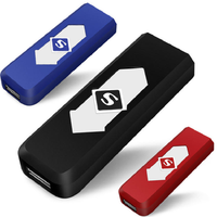 Briquet électronique USB rechargeable en plastique moderne et coupe-vent, personnalisé pour cadeaux d'affaires et usage cigarette - Vente en gros