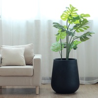Pots de fleurs en céramique, décorations de jardin, maison moderne, ciment Large, extérieur avec fleurs/plantes vertes, Support rond