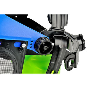 Protector facial <span class=keywords><strong>transparente</strong></span> <span class=keywords><strong>de</strong></span> material PVC montado en la cabeza personalizado con <span class=keywords><strong>casco</strong></span> con orejeras - Product Image 5