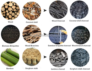 Biochar Retort Petite briquette de sciure de bois Coquille de noix de coco Fabrication de charbon de bois Four à charbon Prix de la machine à vendre - Product Image 2