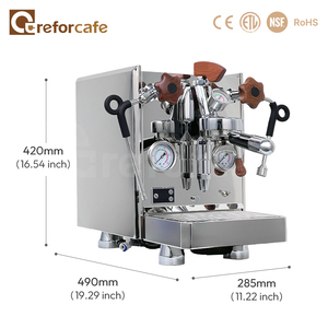 Machine à café expresso professionnelle en acier inoxydable à double chaudière E61 Rocket E61 avec tête de brassage et mousseur à lait électrique - Product Image 4