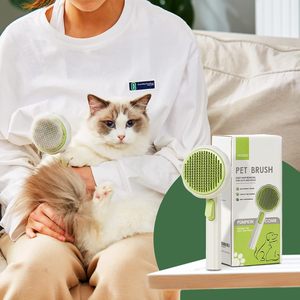Kendini temizleme decleaning tarak açma düğmesi kapalı kedi köpek saç fırçası tımar kiti <span class=keywords><strong>Pet</strong></span> malzemeleri <span class=keywords><strong>Pet</strong></span> temizleme banyo - Product Image 6