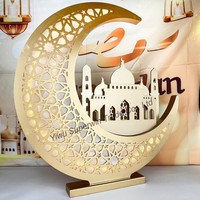 Jussee RTS 35CM Eid Moon Tree Eid Mubarak Moon Tree LED Lights Ramadan Outdoor Decoration Ramadan Crescent With Led Light
