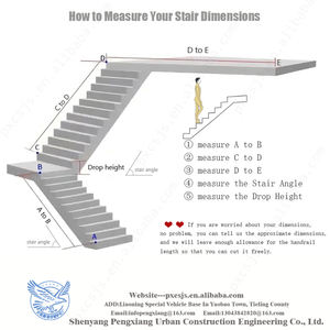 Barandillas de Aleación de Aluminio, Barandillas de Seguridad, Protección, Construcción e Inmobiliarias, Pasamanos para Escaleras, Venta de Fábrica - Product Image 5