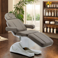Table de massage moderne réglable lit technique à cils électriques marron lit de clinique esthétique mobilier de salon de beauté