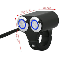 7/8 pouces 22mm interrupteur de guidon de moto universel guidon de moto frein brouillard phare poignée marche/arrêt interrupteurs de poignée