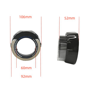 IDISON 5D F8 negro 2,5 pulgadas 12V decoración de luz de coche doble color guía cubierta Led Halo cubierta máscara proyector lente Ojo de Ángel para Bmw - Product Image 6