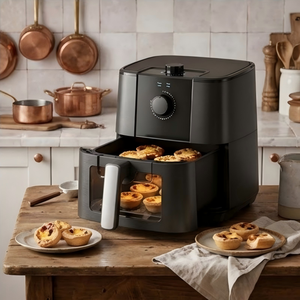 Nueva Freidora de Aire Eléctrica de 5.4L, 1350W, 8 Menús Preestablecidos, 360 °   Horno Freidora de Aire Caliente con Ventana Visible y Superficie Antiadherente para Cocina Doméstica - Product Image 5