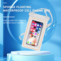 Pochette étanche pour téléphone flottante en éponge de 7,5 pouces |   Sac étanche universel pour téléphone pour la natation, le kayak et la navigation de plaisance