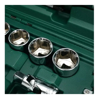 Jeu de clés mixtes 37 pièces avec coffret rigide, jeu de douilles, kit d'outils à main pour réparation automobile, norme CE, support OEM
