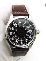 Ensemble complet de boîtier de montre en acier inoxydable vintage 40mm pour NH35/36 pour cadran 33.5mm-pas de logo