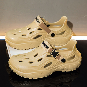 Hole <b>Shoes</b>, <b>Height</b> <b>Increasing</b>, Wear-resistant, Lightweight, Breathable Men's slippers for External Wear - Product Image 5