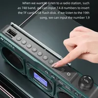 F28 speaker MP3 Walkman luar ruangan, speaker nirkabel kartu, kualitas suara Hi-fi, tampilan lirik Jam LED portabel F28