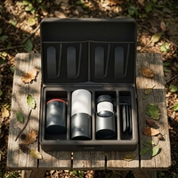 Kit de camping compact 5 en 1 dans un sac, chargeur sans fil 15000mAh 15W, câble USB rapide, ventilateur, lampe LED, anti-moustiques, trépied