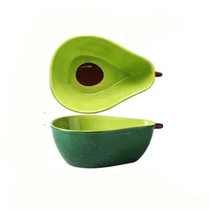 Green Ceramic Tableware Set Avocado Salad Bowl Pasta Plate Children Use Soy Sauce bowl ceramic