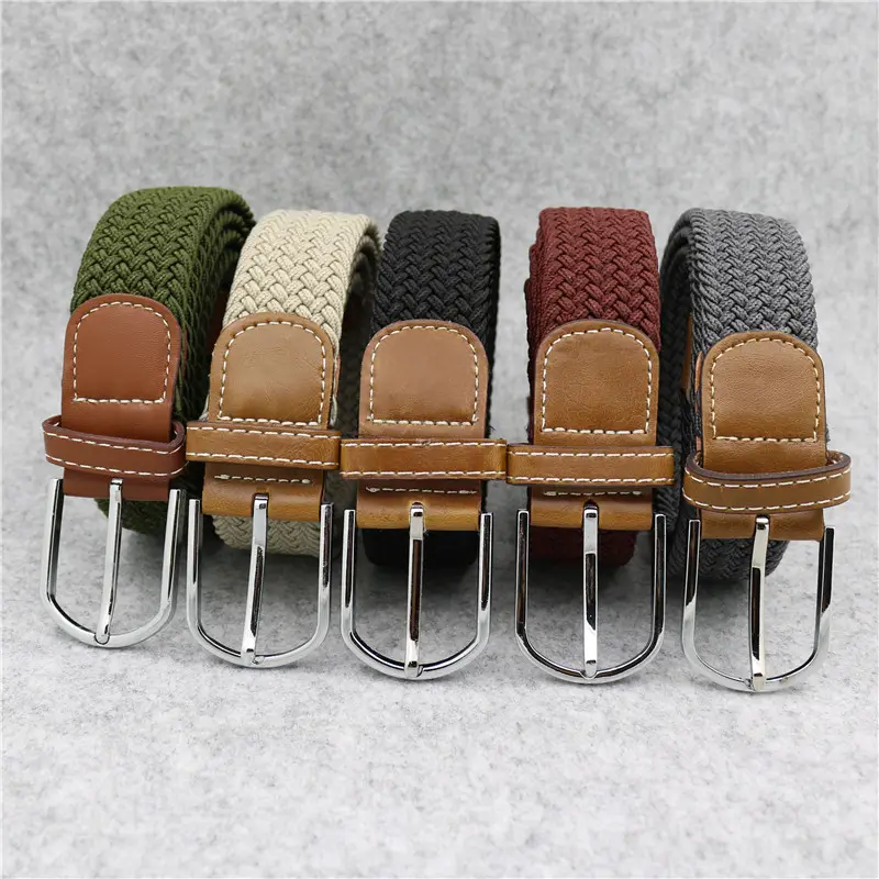 LQbelt Fabric Belts Braid Elastic belt Men's Women's belt Weaving Stock High Quality wholesale Factory
