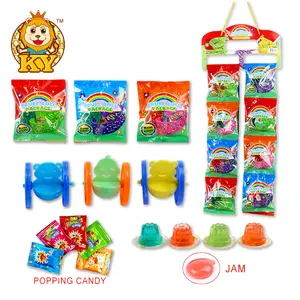 工厂新产品卡通动物形状塑料玩具果酱果冻和爆裂糖